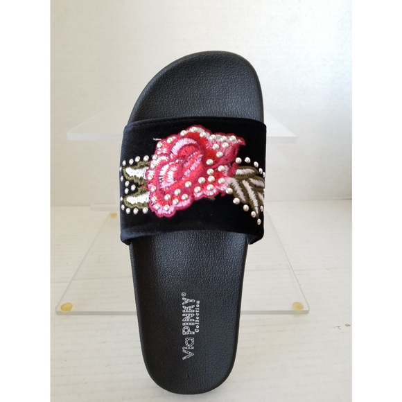 Rose Slider Sandals-B - Picture 3 of 7